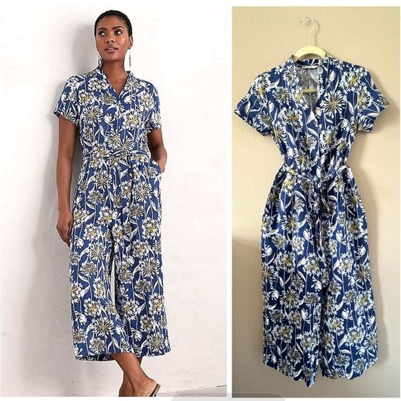 Seasalt Cornwall 100% Linen Treen Cove Jumpsuit - Picture 1 of 16